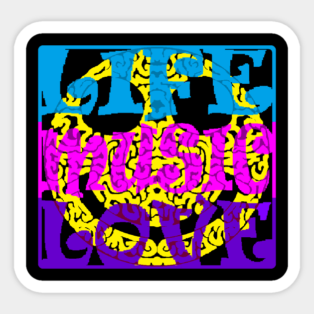 Life Music Love Sticker by razorcitywriter